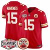 Irresistible Kansas City Chiefs 15 Patrick Mahomes Red F.U.S.E  2024 AFC West Division Champions Vapor Limited Stitched Football Jersey