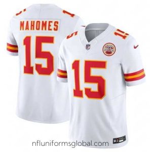 Exquisite Kansas City Chiefs 15 Patrick Mahomes White 2023 F.U.S.E  Vapor Untouchable Limited Stitched Jersey