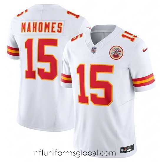 Gorgeous Kansas City Chiefs 15 Patrick Mahomes White 2023 F.U.S.E. Vapor Untouchable Limited Stitched Jersey
