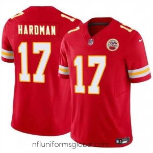 Stunning Kansas City Chiefs 17 Mecole Hardman Red 2024 F.U.S.E Vapor Untouchable Limited Stitched Football Jersey