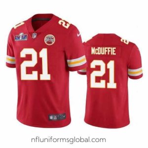 Enchanting Kansas City Chiefs 21 Trent McDuffie Red Vapor Untouchable Limited Stitched Football 2024 Super Bowl LVIII Jersey