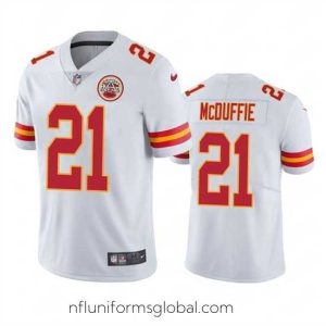 Enchanting Kansas City Chiefs 21 Trent McDuffie White Vapor Untouchable Limited Stitched Football Jersey