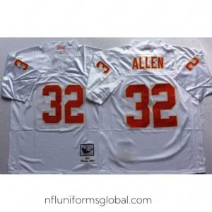 Ravishing Kansas City Chiefs 32 Marcus Allen White M&N Throwback Jersey