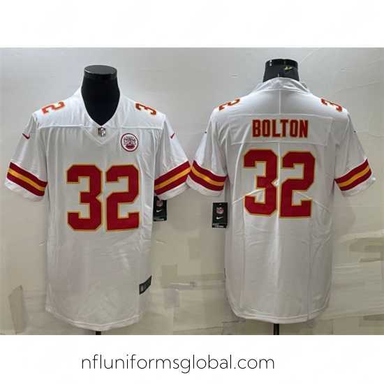 Divine Kansas City Chiefs 32 Nick Bolton White Vapor Untouchable Limited Stitched Football Jersey