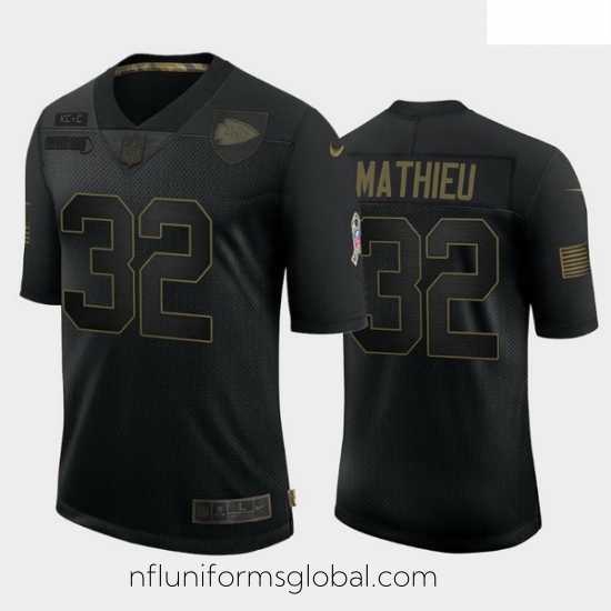 Captivating Kansas City Chiefs 32 Tyrann Mathieu Black Camo 2020 Salute To Service Limited Jersey