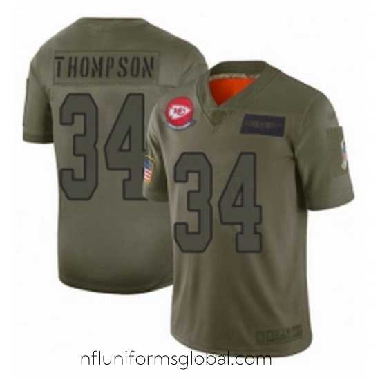 Ravishing Kansas City Chiefs 34 Darwin Thompson Limited Camo 2019 Salute to Service Football Jersey