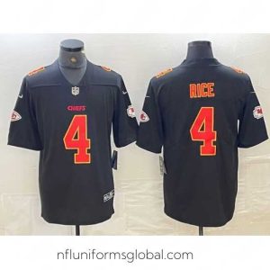 Gorgeous Kansas City Chiefs 4 Rashee Rice Black Vapor Untouchable Limited Stitched Football Jersey