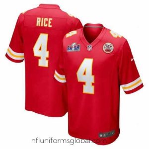Stunning Kansas City Chiefs 4 Rashee Rice Red 2023 F.U.S.E  Vapor Untouchable Limited Stitched 2024 Super Bowl LVIII Jersey