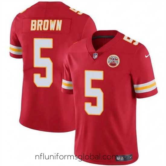 Irresistible Kansas City Chiefs 5 Hollywood Brown Red Vapor Untouchable Limited Stitched Football Jersey