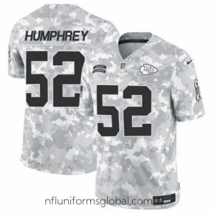 Exquisite Kansas City Chiefs 52 Creed Humphrey 2024 F.U.S.E Arctic Camo Salute To Service Limited Stitched Football Jersey