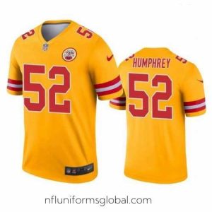Ravishing Kansas City Chiefs 52 Creed Humphrey Gold Inverted Legend Jersey