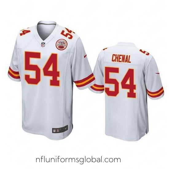 Gorgeous Kansas City Chiefs 54 Leo Chenal White Stitched Football Jersey