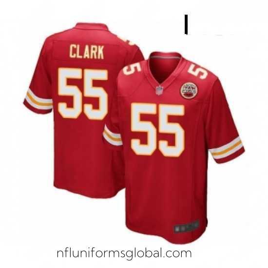 Ravishing Kansas City Chiefs 55 Frank Clark Game Red Team Color Football Jersey