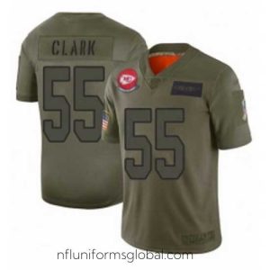 Gorgeous Kansas City Chiefs 55 Frank Clark Limited Camo 2019 Salute to Service Football Jersey