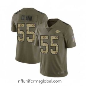 Enchanting Kansas City Chiefs 55 Frank Clark Limited Olive Camo 2017 Salute to Service Football Jersey