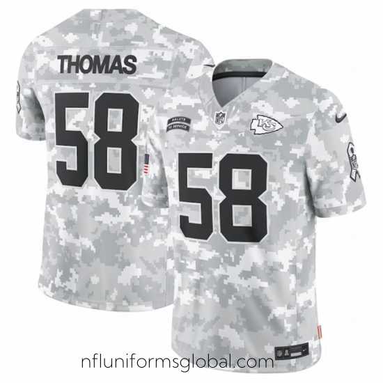 Enchanting Kansas City Chiefs 58 Derrick Thomas 2024 Arctic Camo Salute To Service Limited Stitched Football Jersey