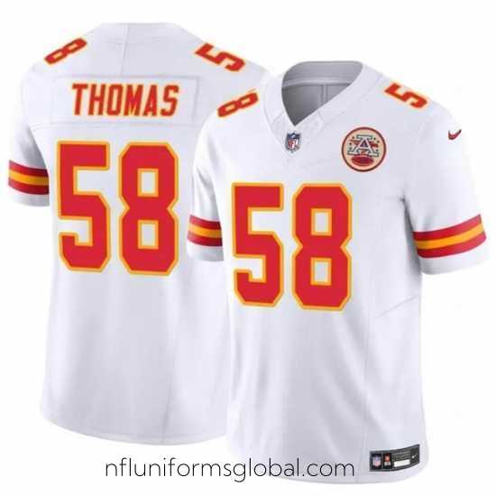 Sumptuous Kansas City Chiefs 58 Derrick Thomas White 2024 F.U.S.E Vapor Untouchable Limited Stitched Football Jersey