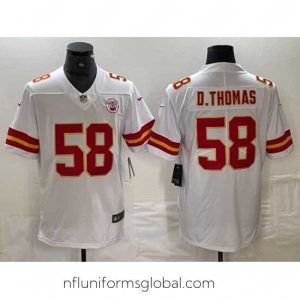 Gorgeous Kansas City Chiefs 58 Derrick Thomas White Vapor Untouchable Limited Stitched Football Jersey