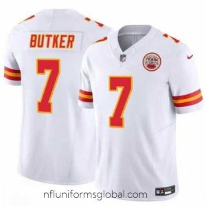 Sumptuous Kansas City Chiefs 7 Harrison Butker White 2024 F.U.S.E Vapor Untouchable Limited Stitched Football Jersey