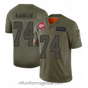 Stunning Kansas City Chiefs 74 Martinas Rankin Limited Camo 2019 Salute to Service Football Jersey