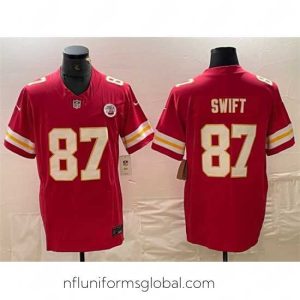 Gorgeous Kansas City Chiefs 87 Taylor Swift Red F.U.S.E  Vapor Untouchable Limited Stitched Football Jersey
