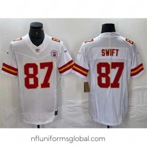 Ravishing Kansas City Chiefs 87 Taylor Swift White F.U.S.E  Vapor Untouchable Limited Stitched Football Jersey