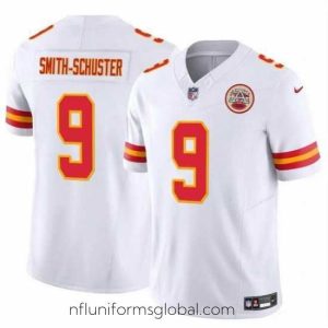 Divine Kansas City Chiefs 9 JuJu Smith Schuster White 2023 F.U.S.E Vapor Untouchable Limited Stitched Football Jersey