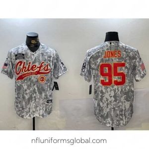 Divine Kansas City Chiefs 95 Chris Jones 2024 Arctic Camo Salute To Service Stitched Baseball Jersey 2