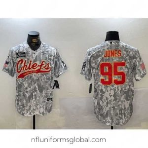 Stunning Kansas City Chiefs 95 Chris Jones 2024 Arctic Camo Salute To Service Stitched Baseball Jersey 3