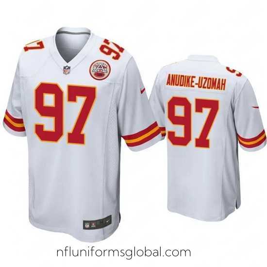 Gorgeous Kansas City Chiefs 97 Felix Anudike Uzomah White Limited Stitched Football Game Jersey