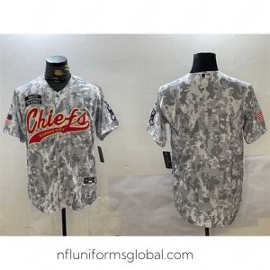 Enchanting Kansas City Chiefs Blank 2024 Arctic Camo Salute To Service Stitched Baseball Jersey
