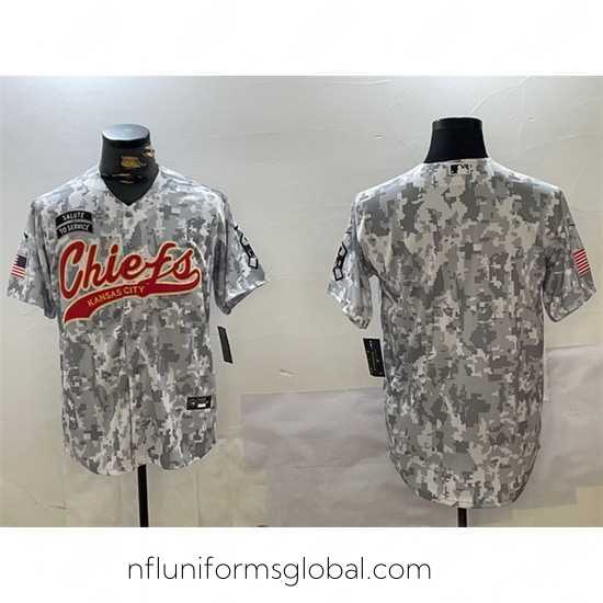 Enchanting Kansas City Chiefs Blank 2024 Arctic Camo Salute To Service Stitched Baseball Jersey