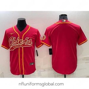 Ravishing Kansas City Chiefs Blank Red Cool Base Stitched Baseball Jersey