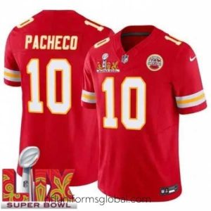 Enchanting Kansas City Chiefs Isiah Pacheco #10 Red 2024 2025 Super Bowl LIX F.U.S.E Stitched Jersey