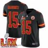 Divine Kansas City Chiefs Patrick Mahomes #15 Black 2024 2025 Super Bowl LIX F.U.S.E Stitched Jersey