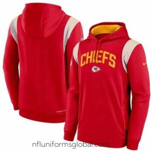 Enchanting Kansas City Chiefs Red Sideline Stack Performance Pullover Hoodie 001