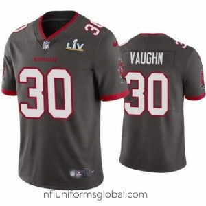Stunning Ke'Shawn Vaughn Buccaneers Pewter Super Bowl Lv Vapor Limited Jersey