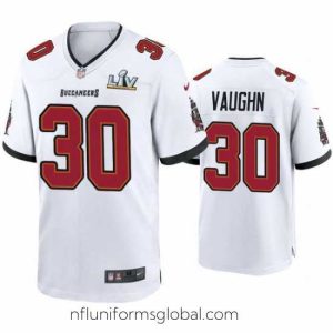 Captivating Ke'Shawn Vaughn Buccaneers White Super Bowl Lv Game Jersey
