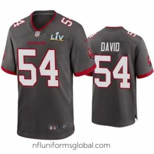 Gorgeous Lavonte David Buccaneers Pewter Super Bowl Lv Game Jersey