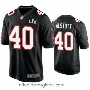 Exquisite Mike Alstott Buccaneers Black Super Bowl Lv Game Fashion Jersey