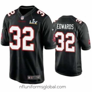 Exquisite Mike Edwards Buccaneers Black Super Bowl Lv Game Fashion Jersey
