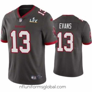 Gorgeous Mike Evans Buccaneers Pewter Super Bowl Lv Vapor Limited Jersey