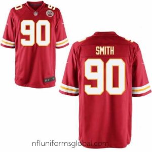 Stunning Nike Chiefs 90 Neil Smith Red Game Jersey