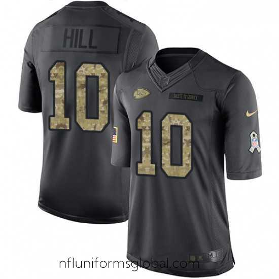 Alluring Nike Kansas City Chiefs 10 Tyreek Hill Limited Black 2016 Salute to Service NFL Jersey