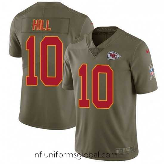 Ravishing Nike Kansas City Chiefs 10 Tyreek Hill Limited Olive 2017 Salute to Service NFL Jersey