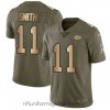 Sumptuous Nike Kansas City Chiefs 11 Alex Smith Limited OliveGold 2017 Salute to Service NFL Jersey