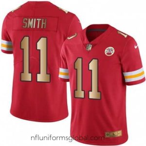 Ravishing Nike Kansas City Chiefs 11 Alex Smith Limited RedGold Rush NFL Jersey