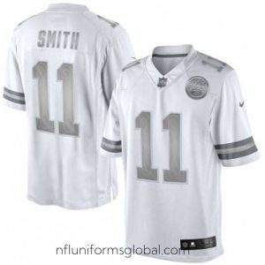 Ravishing Nike Kansas City Chiefs 11 Alex Smith Limited White Platinum NFL Jersey