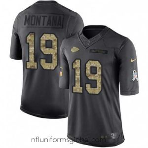 Ravishing Nike Kansas City Chiefs 19 Joe Montana Limited Black 2016 Salute to Service NFL Jersey