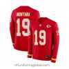 Sumptuous Nike Kansas City Chiefs 19 Joe Montana Limited Red Therma Long Sleeve NFL Jersey
